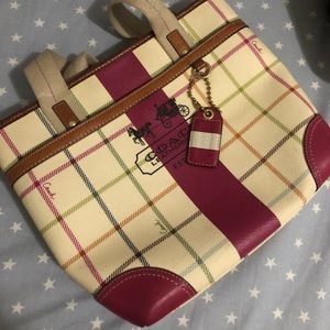 Plaid coach handbag
